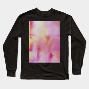 Pink and Yellow Watercolour Painting Long Sleeve T-Shirt